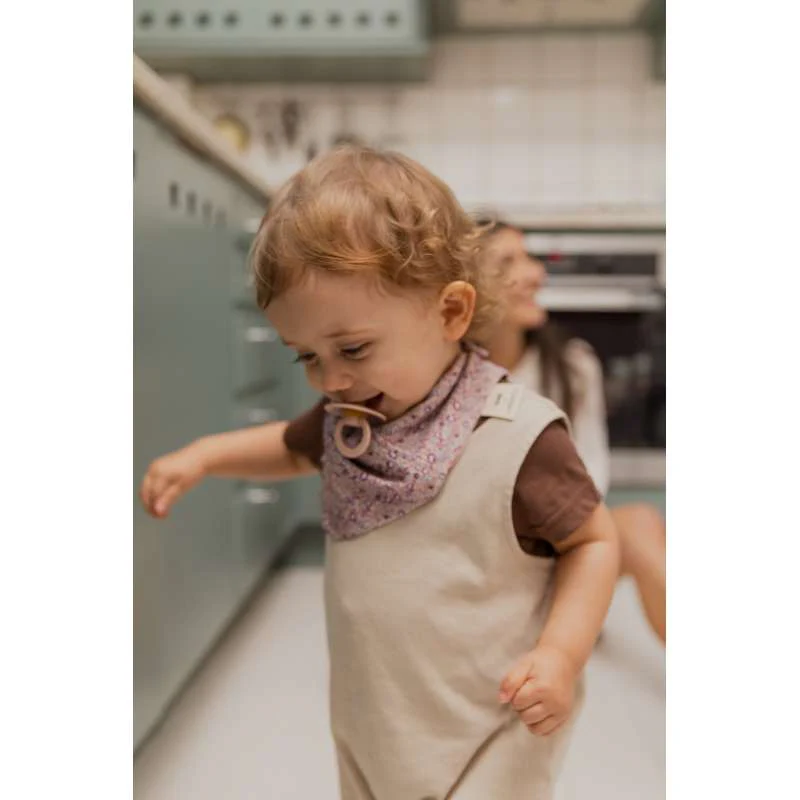 BIBS Accessories - Bandana Bib and Pacifier Clip - Liberty - Eloise/Blush  - Image 2