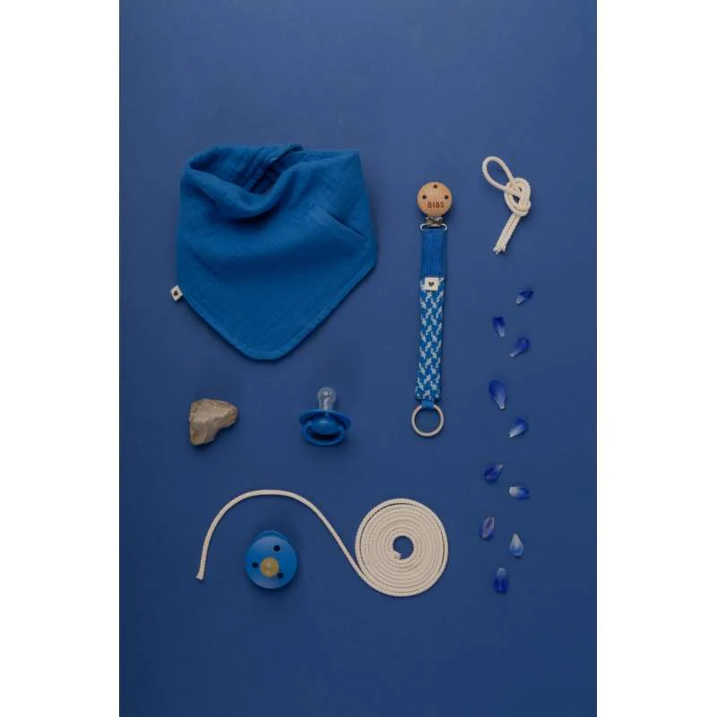 BIBS Accessories - Paci Braid Pacifier Clip - Cornflower/Dusty Blue  - Image 3