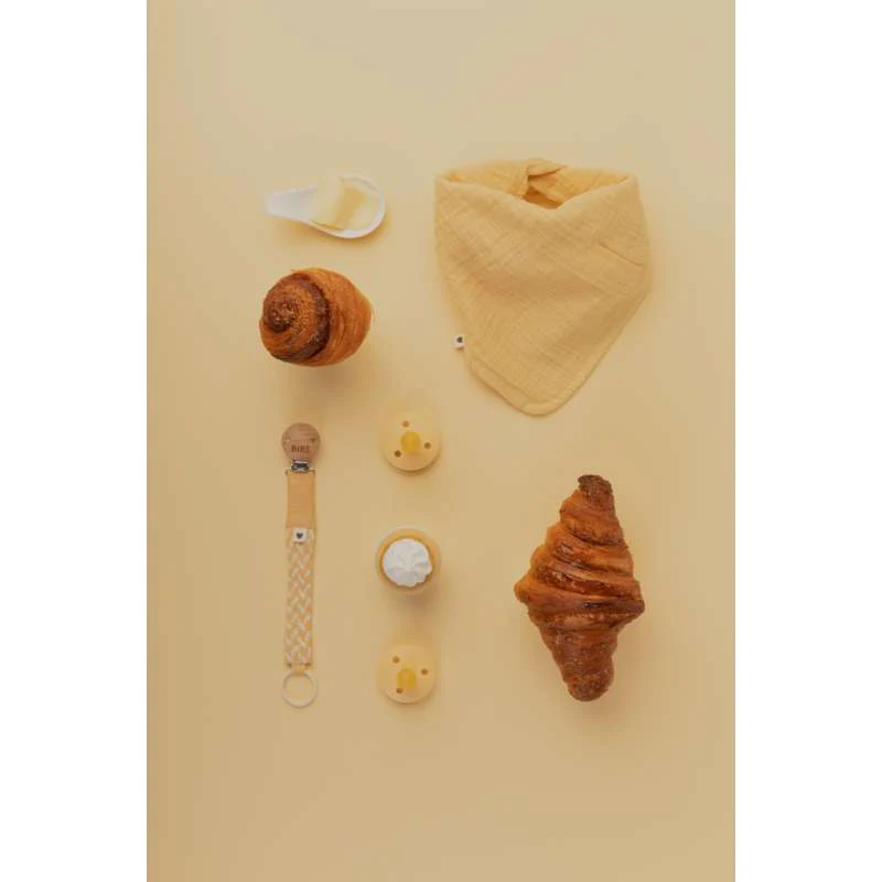 BIBS Accessories - Paci Braid Pacifier Strap - Pale Butter/Ivory  - Image 3