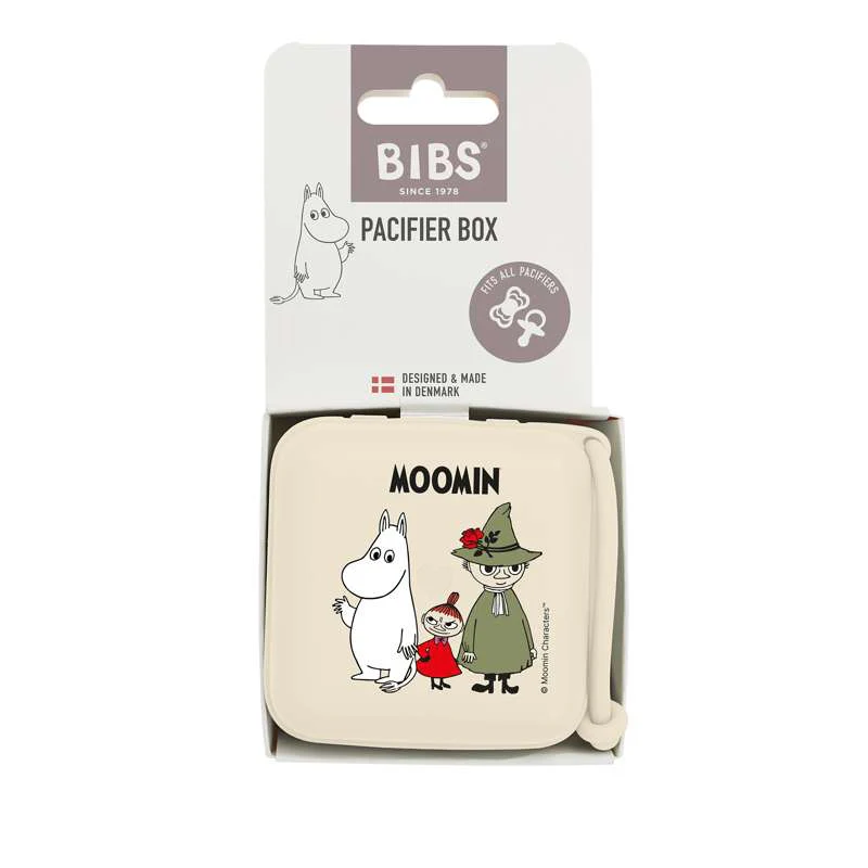 BIBS Accessories Pacifier Box - Sutteboks m. Plads til 3 Sutter - Moomins - Ivory - Image 2