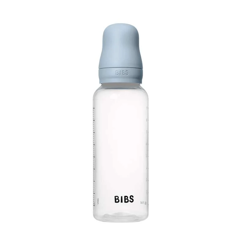 BIBS Bottle - Sutteflaskesæt - Plastik - Latex/Medium Flow/Rund - 270 ml. - Baby Blue - Image 3