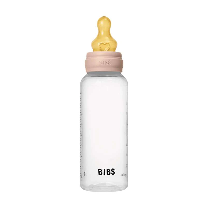 BIBS Bottle - Baby Bottle Set - Plastic - Latex/Medium Flow/Round - 270 ml. - Blush  - Image 3