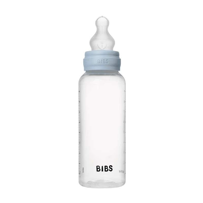 BIBS Bottle - Sutteflaskesæt - Plastik - Silikone/Medium Flow/Rund - 270 ml. - Baby Blue - Image 2