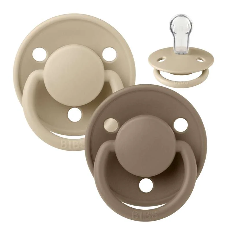 BIBS De Lux Sut - 2-Pak - Onesize - Silikone - Vanilla/Dark Oak - Image 5