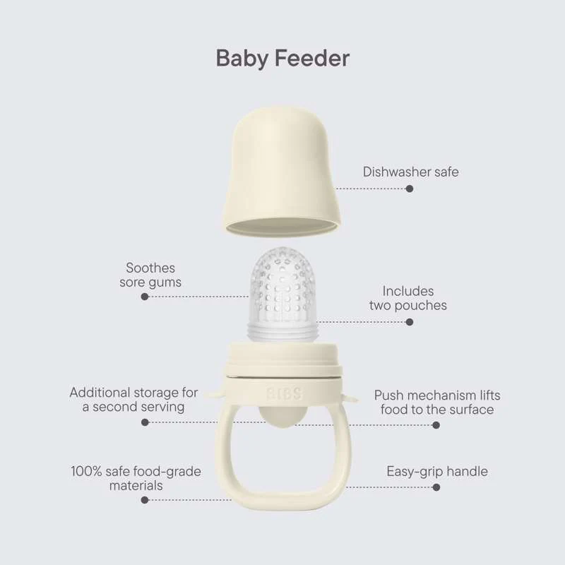 BIBS Dinner - Baby Feeder Smagesut - Fossil Grey - Image 5