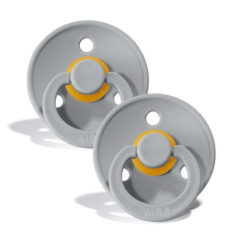 Bibs Round Colour Pacifier - 2-Pack - sz. 1 - natural rubber - Cloud/Cloud  - Image 2