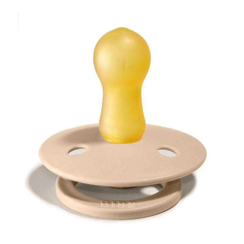 Bibs Round Colour Pacifier - 2-Pack - sz. 1 - natural rubber - Vanilla/Vanilla  - Image 3