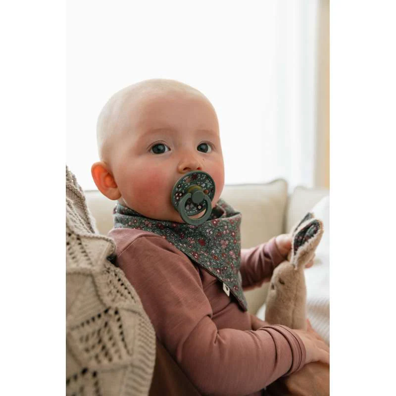 Bibs Round Colour Pacifier - 2-Pack - sz. 2 - natural rubber - Liberty - Chamomile Lawn/Pine Mix  - Image 3