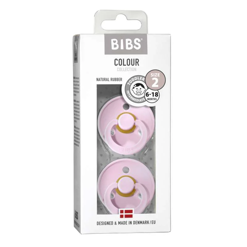 Bibs Round Colour Pacifier - 2-Pack - sz. 2 - natural rubber - Woodchuck/Woodchuck  - Image 2