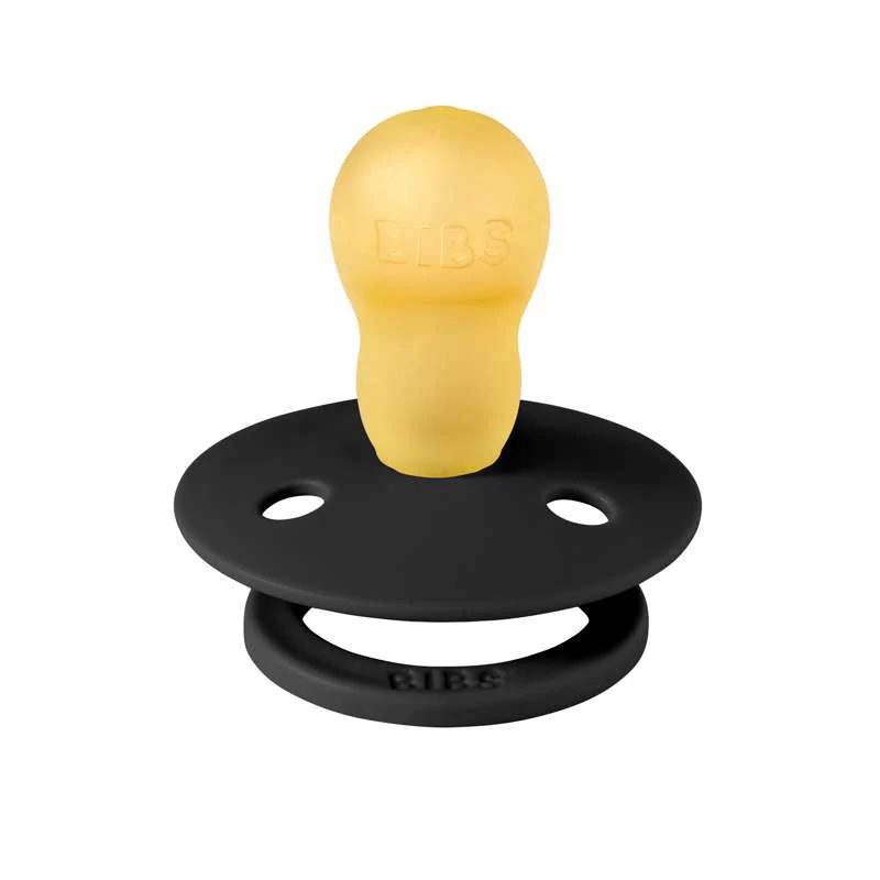 Bibs Round Colour Pacifier - 2-Pack - sz. 3 - natural rubber - Cloud/Black  - Image 4