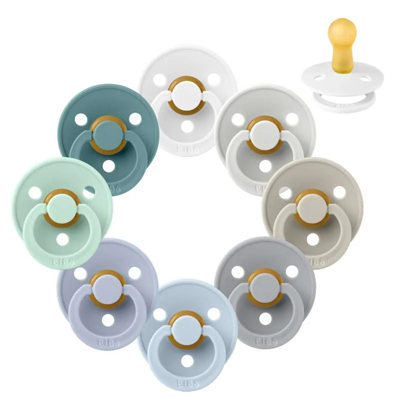 Bibs Round Colour Pacifier - Bundle - 8 pcs. - sz. 2 - Winter is Coming 