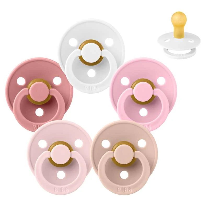 Bibs Round Colour Pacifier - Pack - 5 pcs. - sz. 1 - Come on Barbie 