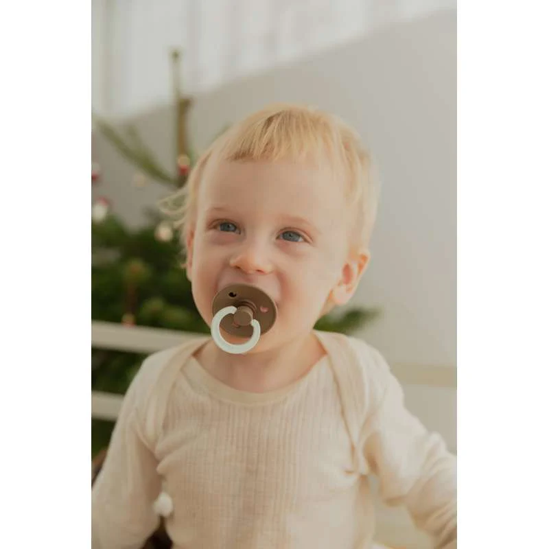 Bibs Round Colour Pacifier - Sample pack - 8 pcs. - sz. 2 - Sleep Tight Little One - GLOW  - Image 2