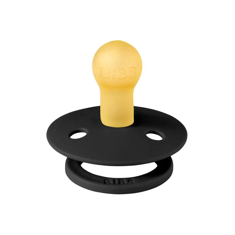 Bibs Round Colour Pacifier - sz. 1 - natural rubber - Black  - Image 2