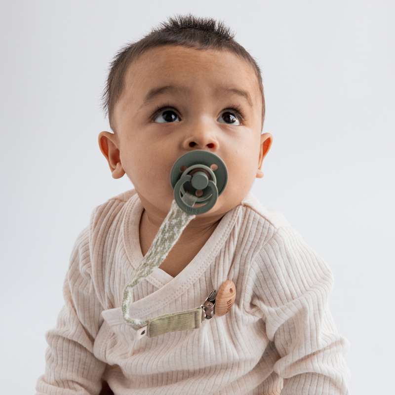 Bibs Round Colour Pacifier - sz. 1 - natural rubber - Pine  - Image 4