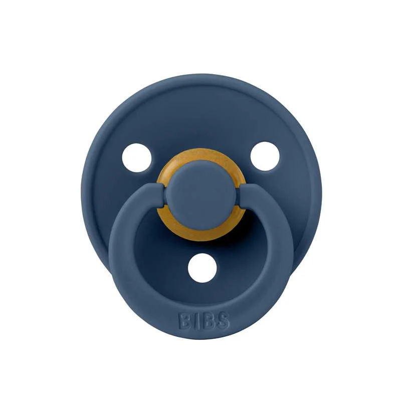 Bibs Round Colour Pacifier - sz. 1 - natural rubber - Steel Blue  - Image 3