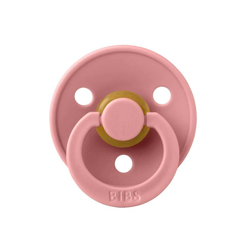 Bibs Round Colour Pacifier - sz. 2 - natural rubber - Dusty Pink  - Image 3