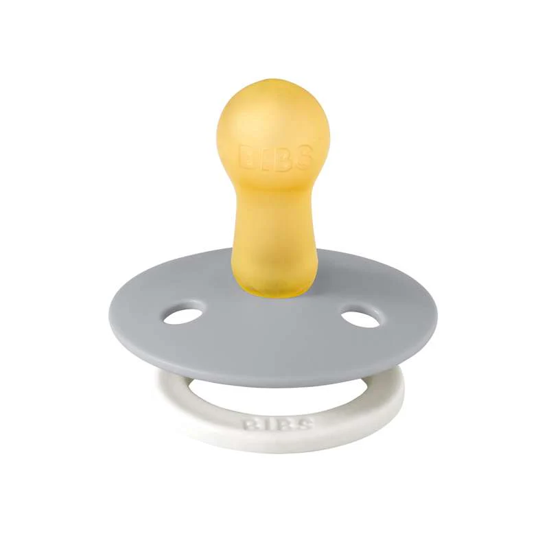 Bibs Round Colour Pacifier - sz. 2 - natural rubber - GLOW - Cloud  - Image 2
