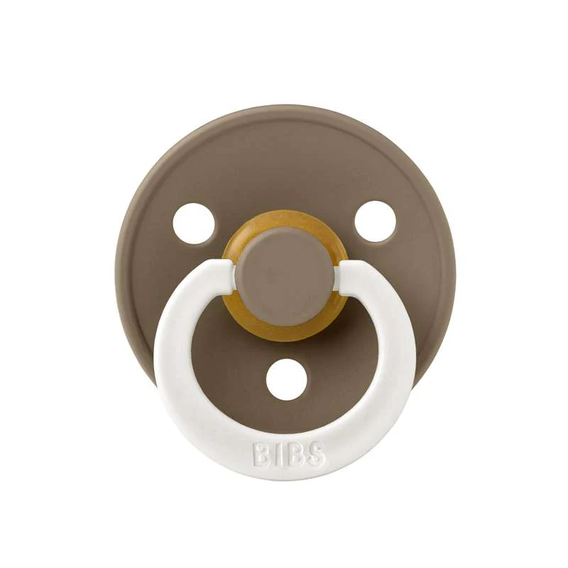 Bibs Round Colour Pacifier - sz. 2 - natural rubber - GLOW - Dark Oak  - Image 3