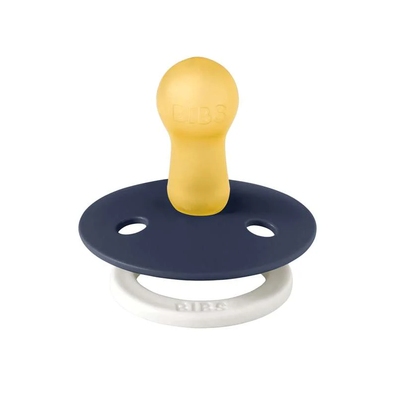 Bibs Round Colour Pacifier - sz. 2 - natural rubber - GLOW - Deep Space  - Image 3