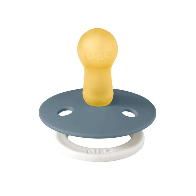 Bibs Round Colour Pacifier - sz. 2 - natural rubber - GLOW - Petrol  - Image 3