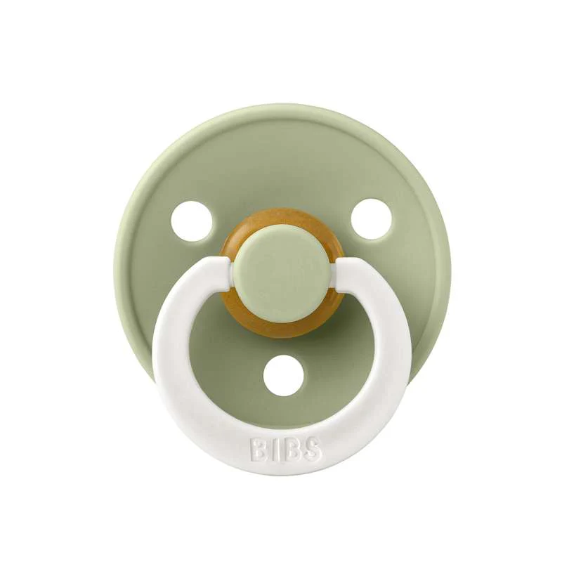Bibs Round Colour Pacifier - sz. 2 - natural rubber - GLOW - Sage  - Image 3