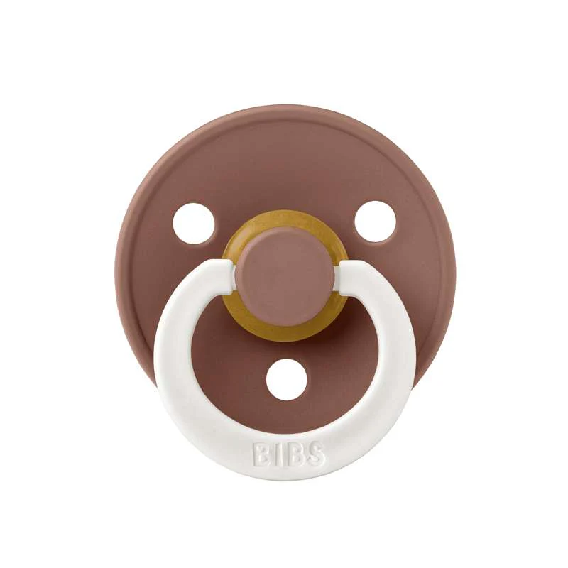 Bibs Round Colour Pacifier - sz. 2 - natural rubber - GLOW - Woodchuck  - Image 2