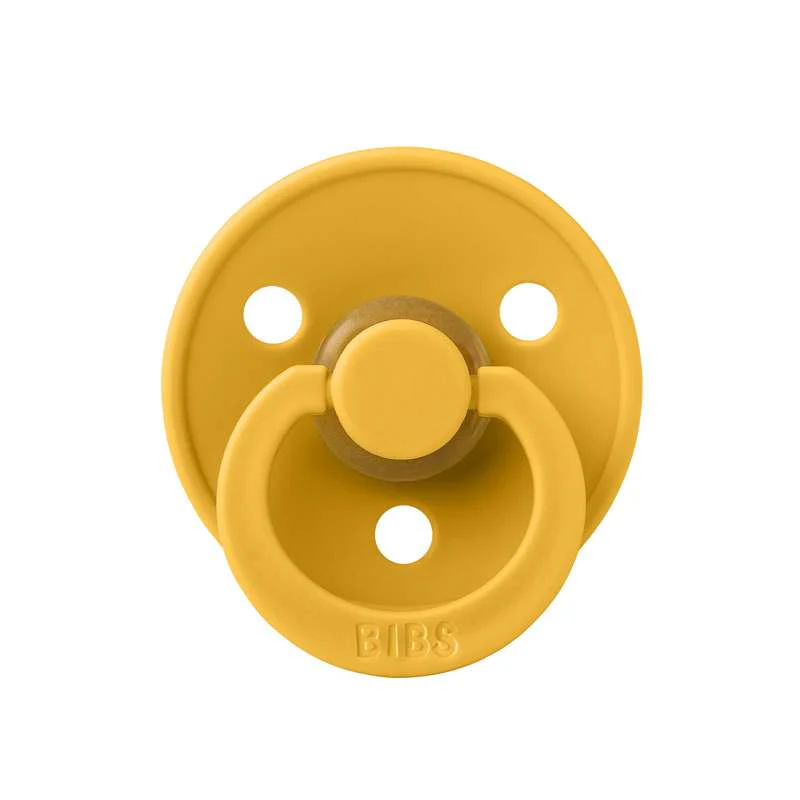 Bibs Round Colour Pacifier - sz. 2 - natural rubber - Honey Bee  - Image 3