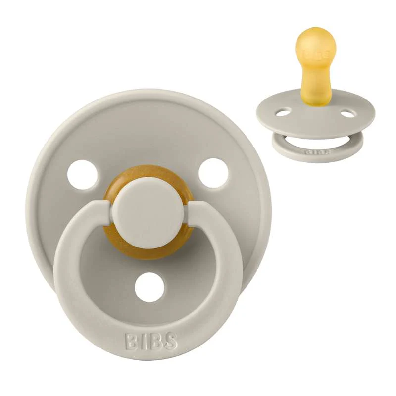 Bibs Round Colour Pacifier - sz. 2 - natural rubber - Sand 