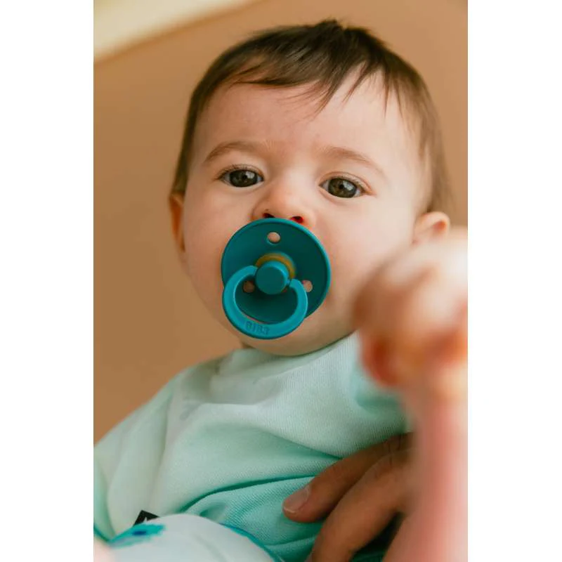 Bibs Round Colour Pacifier - sz. 2 - natural rubber - Scuba  - Image 5
