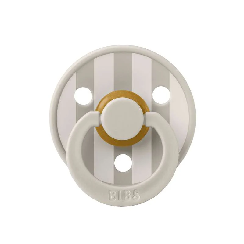 Bibs Round Colour Pacifier - sz. 2 - natural rubber - Studio - Block - Sand/Ivory  - Image 2