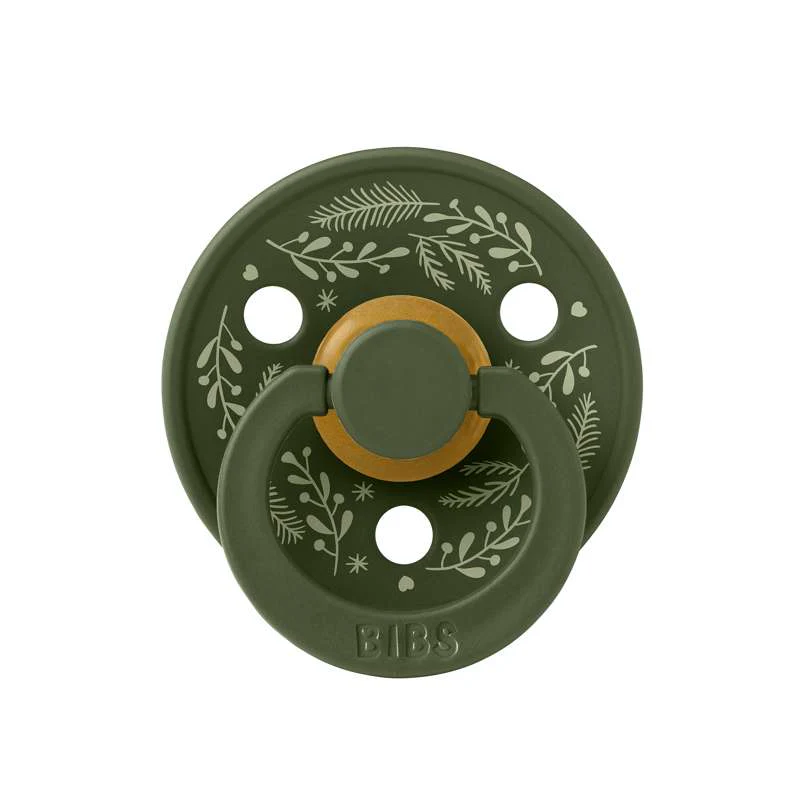 BIBS Rund Colour Sut - 2-Pak - Str. 2 - Naturgummi - Holiday Leaf - Hunter Green - Image 7