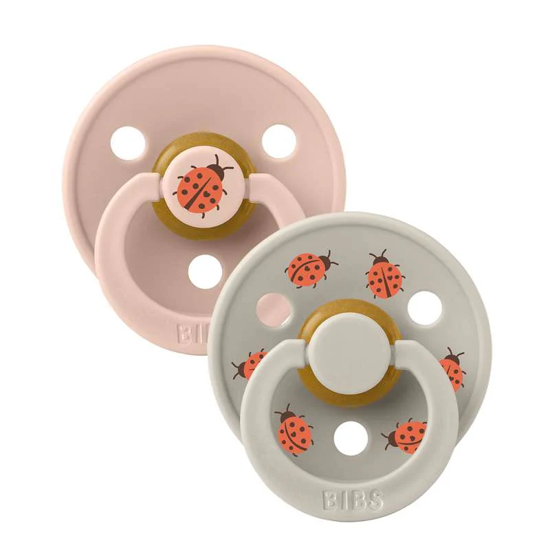 BIBS Rund Colour Sut - 2-Pak - Str. 3 - Naturgummi - Studio - Ladybug - Blush Mix - Image 3