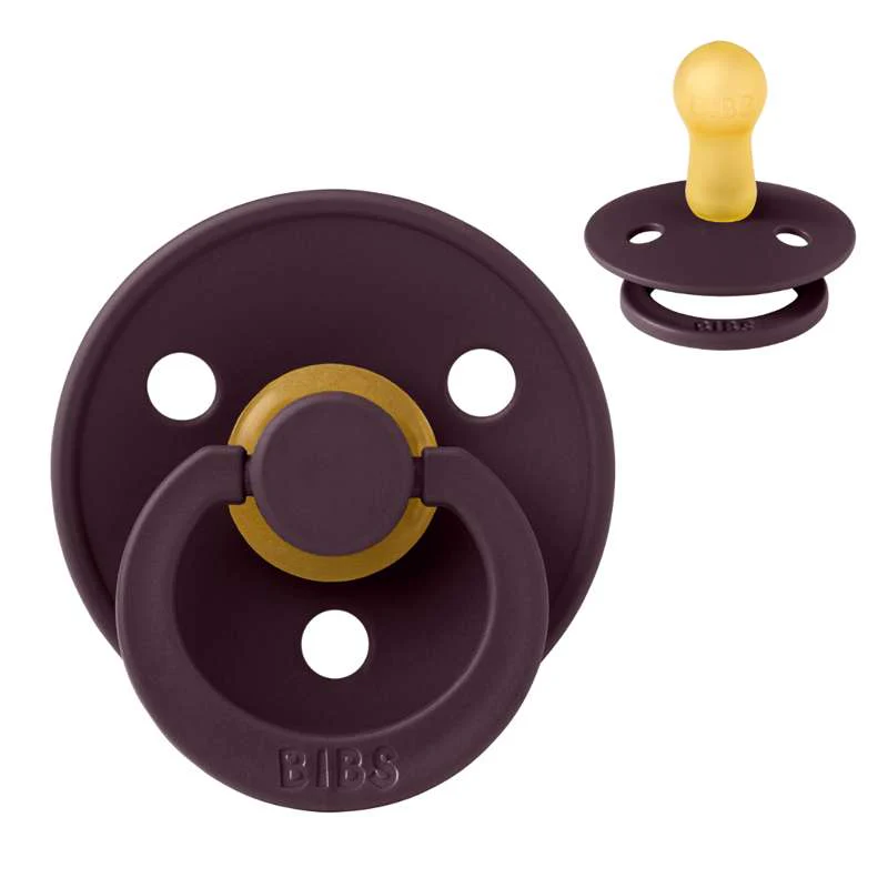 BIBS Rund Colour Sut - Str. 2 - Naturgummi - Plum