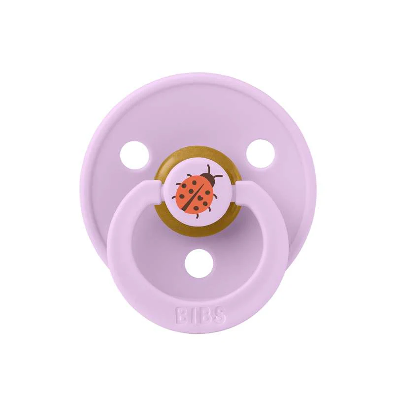 BIBS Rund Colour Sut - Str. 2 - Naturgummi - Studio - Ladybug - Violet Sky - Image 4