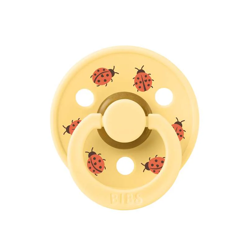 BIBS Rund Colour Sut - Str. 3 - Naturgummi - Studio - Ladybug - Pale Butter - Image 4