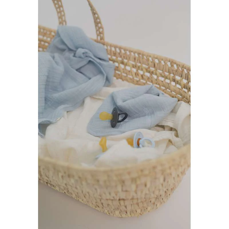 BIBS Sleep - Muslin Baby Blanket - 120x120 cm. - Baby Blue  - Image 2
