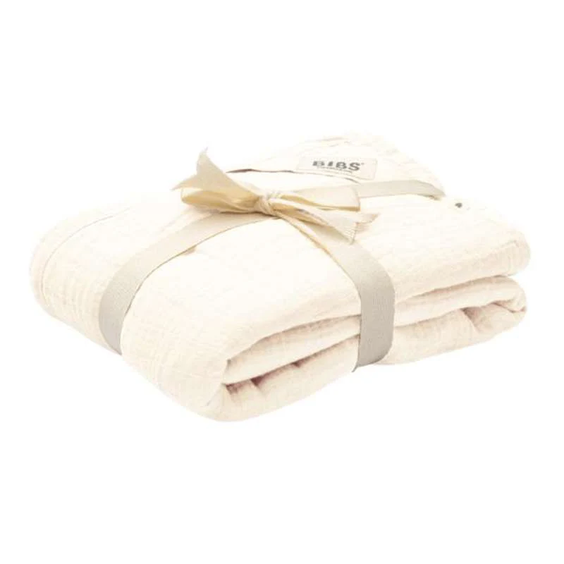 BIBS Sleep - Muslin Baby Blanket - 120x120 cm. - Ivory 