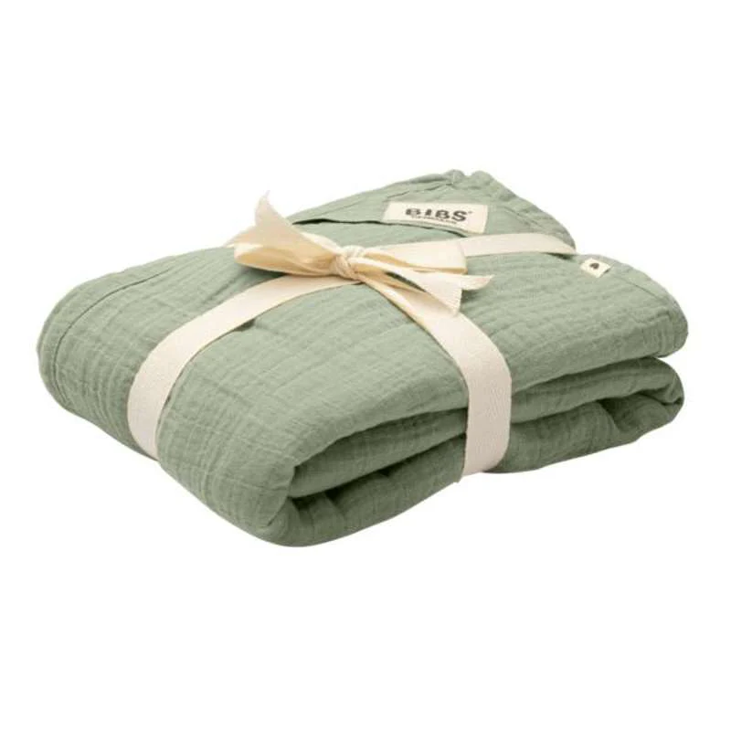 BIBS Sleep - Muslin Baby Blanket - 120x120 cm. - Sage 
