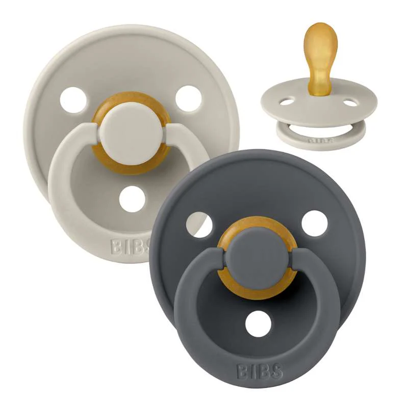 BIBS Symmetric Colour Sut - 2-Pack - sz. 2 - natural rubber - Sand/Iron 