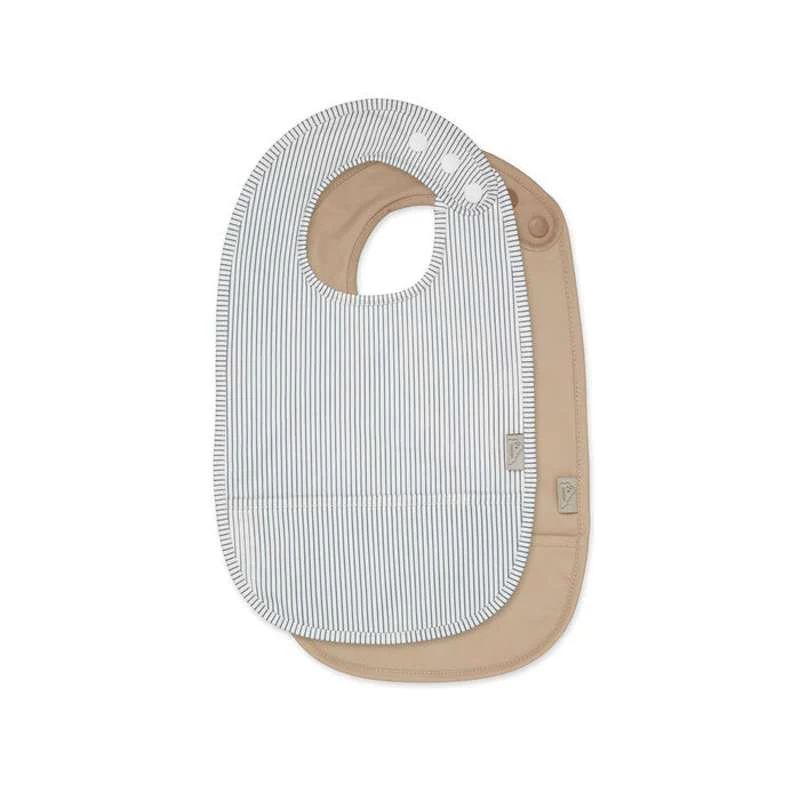 Cam Cam Copenhagen Bib with Pocket - 2-pack - Classic Stripes Blue 