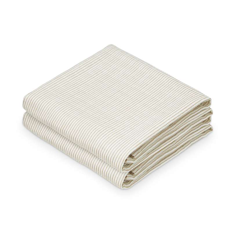Cam Cam Copenhagen Muslin cloth - 2-pack - GOTS - Classic Stripes Camel 