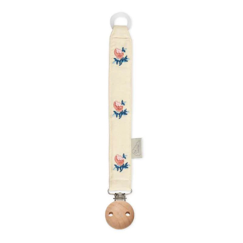 Cam Cam Copenhagen Pacifier clip - Embroidered - GOTS - Berries 
