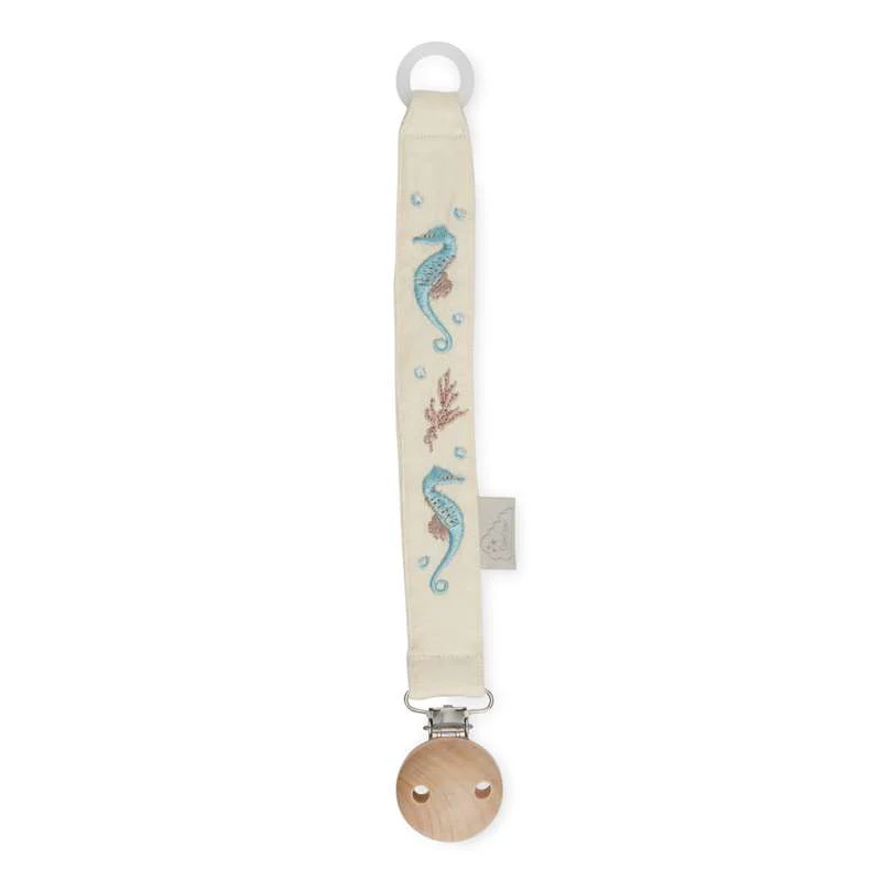 Cam Cam Copenhagen Pacifier strap - Embroidered - GOTS - Sea Garden 