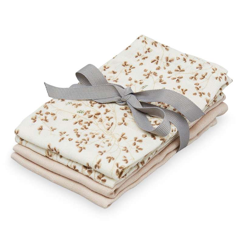 Cam Cam Copenhagen Washcloths - 4-pack - GOTS - Mix Lierre/Mandel 
