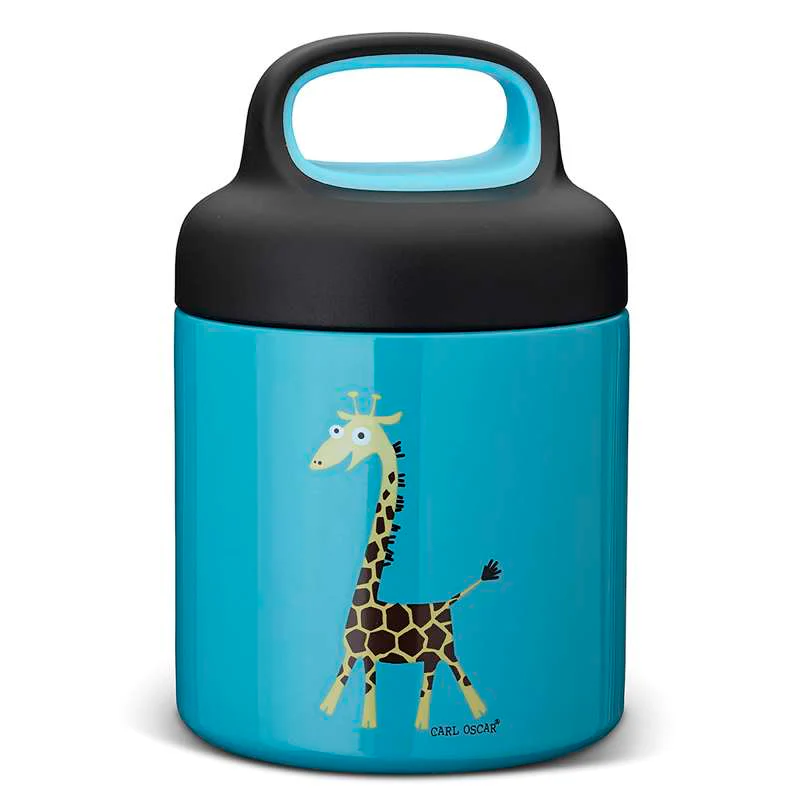 Carl Oscar LunchJar Thermos - 0.3L - Giraffe - Turquoise 