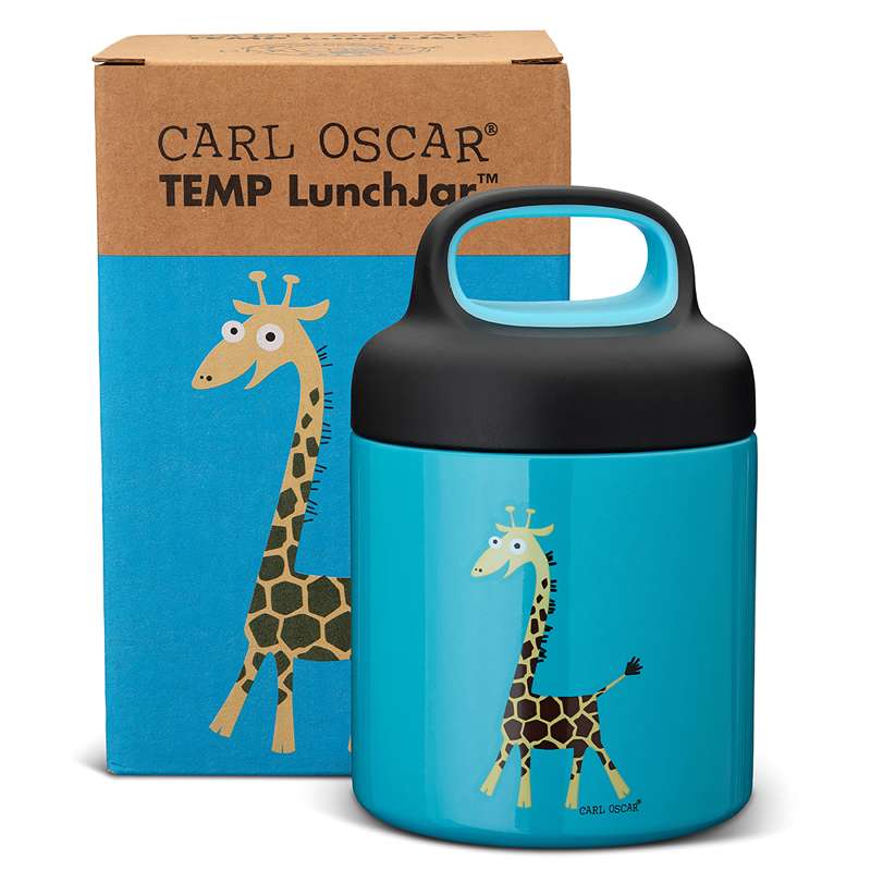 Carl Oscar LunchJar Thermos - 0.3L - Giraffe - Turquoise  - Image 3