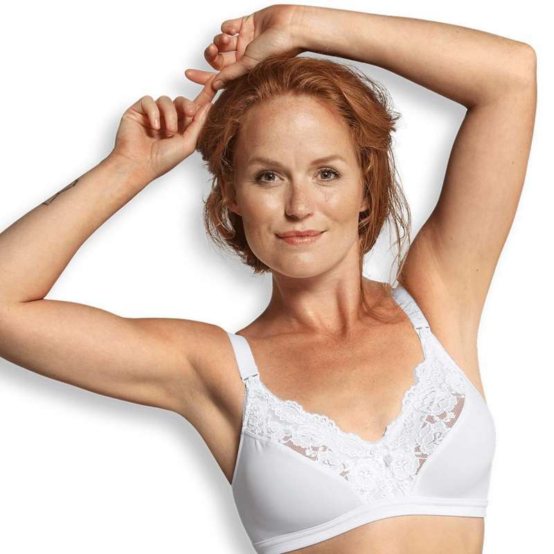 Carriwell New Mum Nursing Bra Lace Drop Cup - white 