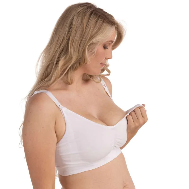Carriwell New Mum Nursing Bra Seamless - white 