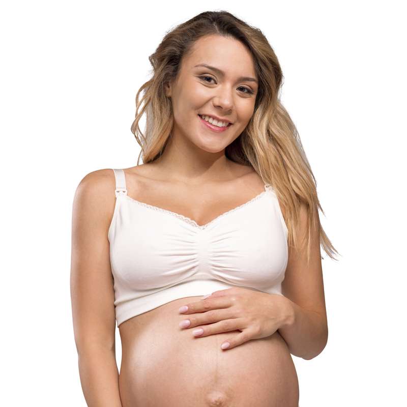 Carriwell New Mum - Seamless Organic Nursing Bra (White) - Image 3